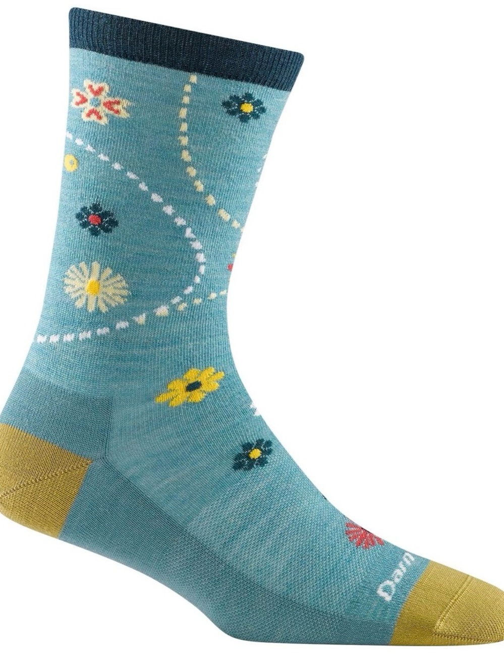 NWT Darn Tough Bkue Print socks - size large